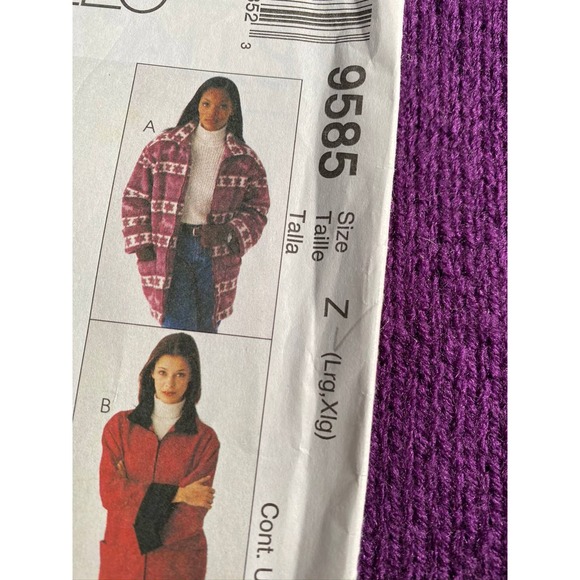 McCalls sewing pattern 9585 Women's cardigan jacket shacket Size L XL - Picture 2 of 6